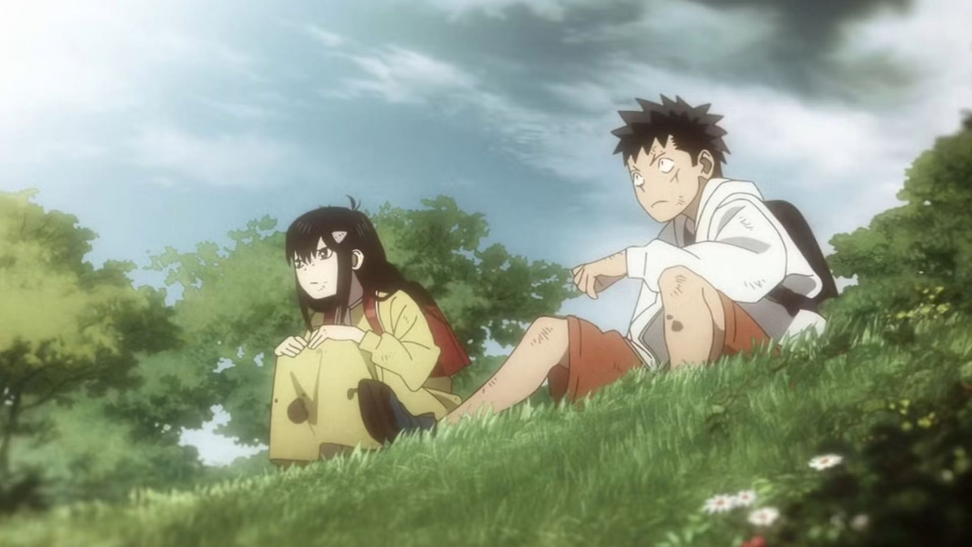 Kafka and Mina as kids (Image via Production I.G)